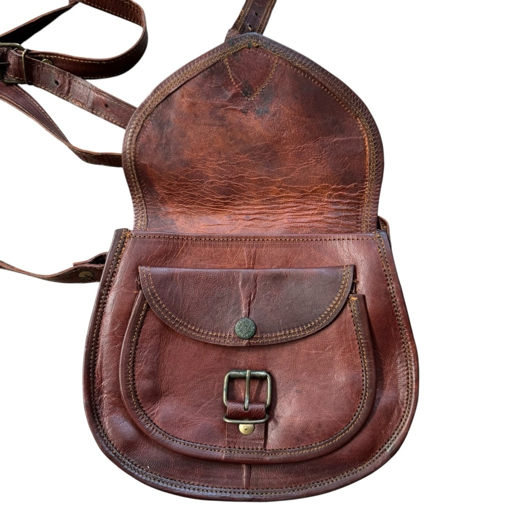 Great Seal Of The State Of Oklahoma 1907 Crossbody Bag Genuine Leather - Picture 7 of 10